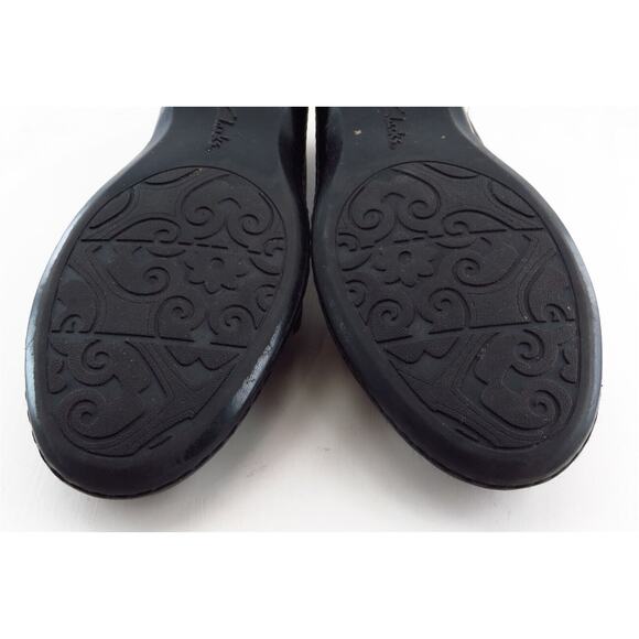 Clarks Smoking Flats Brown Leather Women Shoes Size 7.5 Medium - Picture 7 of 7